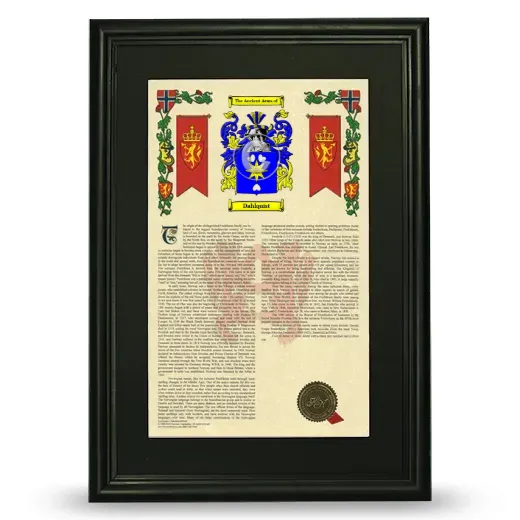 Dahlquist Deluxe Armorial Framed - Black