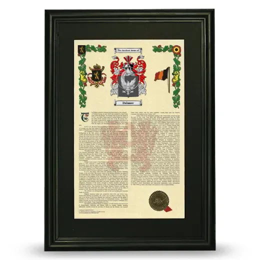 Dahmer Deluxe Armorial Framed - Black