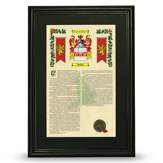 Dardon Deluxe Armorial Framed - Black