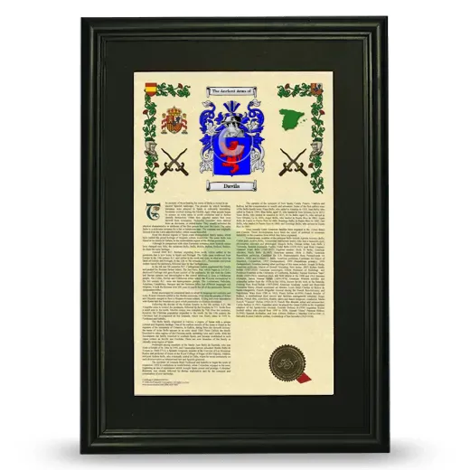 Davila Deluxe Armorial Framed - Black