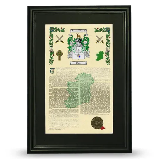 Days Deluxe Armorial Framed - Black