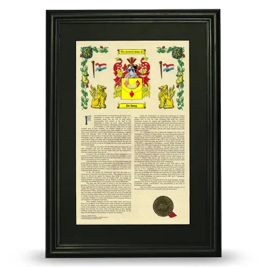 De berg Deluxe Armorial Framed - Black