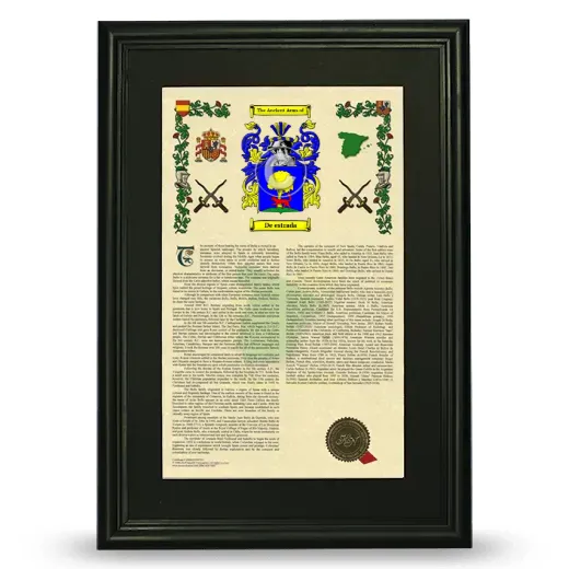 De estrada Deluxe Armorial Framed - Black