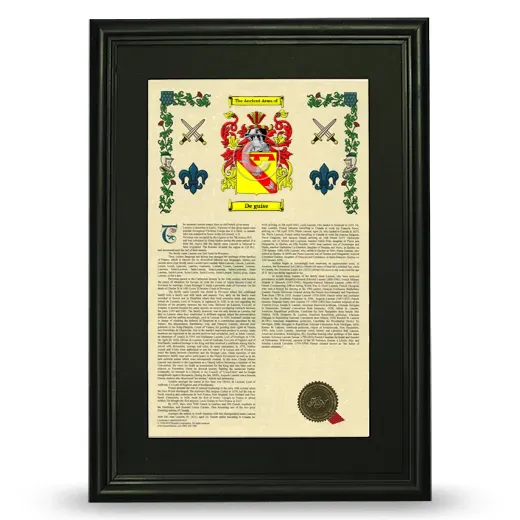 De guise Deluxe Armorial Framed - Black