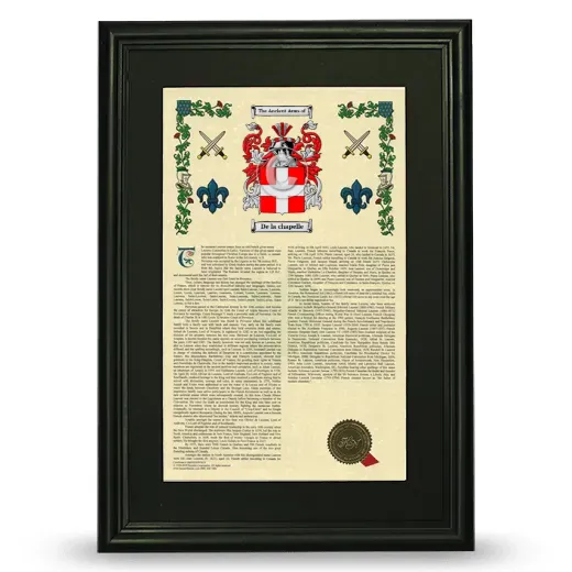 De la chapelle Deluxe Armorial Framed - Black