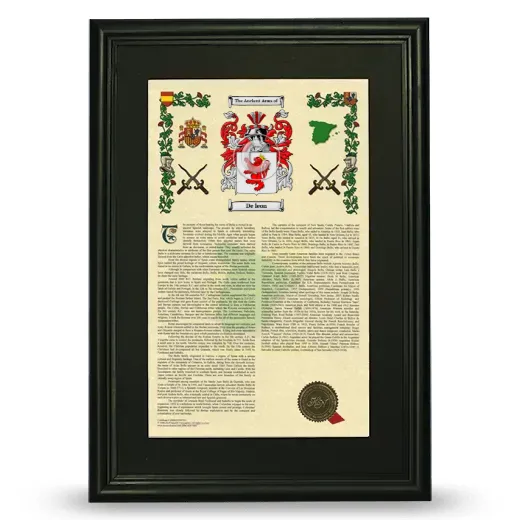 De leon Deluxe Armorial Framed - Black