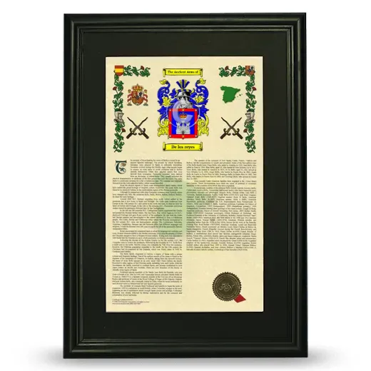 De los reyes Deluxe Armorial Framed - Black