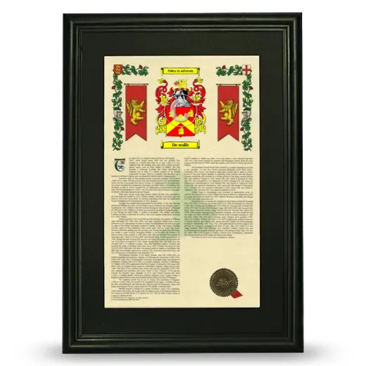De wolfe Deluxe Armorial Framed - Black