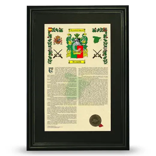 De zepeda Deluxe Armorial Framed - Black