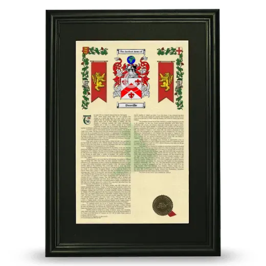 Deaville Deluxe Armorial Framed - Black