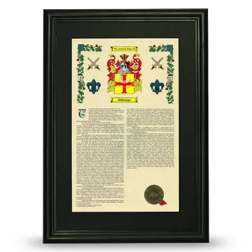 Debourge Deluxe Armorial Framed - Black