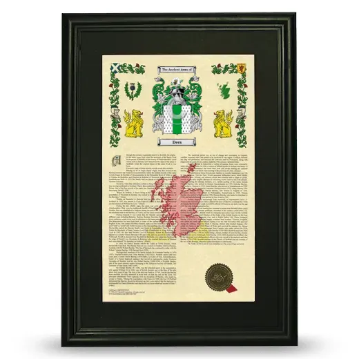 Dees Deluxe Armorial Framed - Black