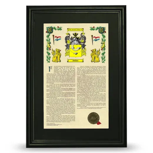 Defries Deluxe Armorial Framed - Black