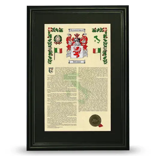 Del rosso Deluxe Armorial Framed - Black