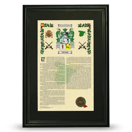 Del tagle Deluxe Armorial Framed - Black