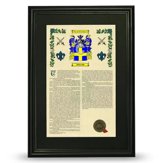 Delacroix Deluxe Armorial Framed - Black