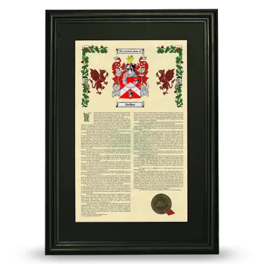 Dether Deluxe Armorial Framed - Black