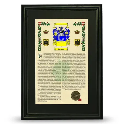 Dettman Deluxe Armorial Framed - Black