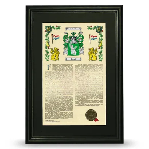 Dewolf Deluxe Armorial Framed - Black