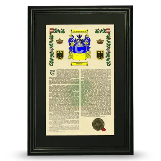 Diemer Deluxe Armorial Framed - Black