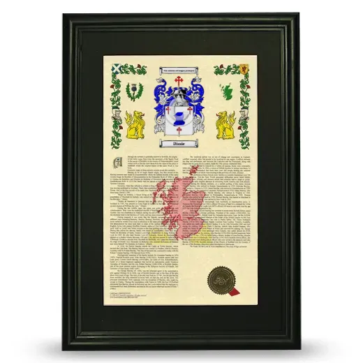 Dissie Deluxe Armorial Framed - Black