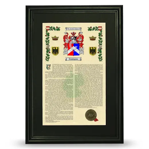 Dominguez Deluxe Armorial Framed - Black