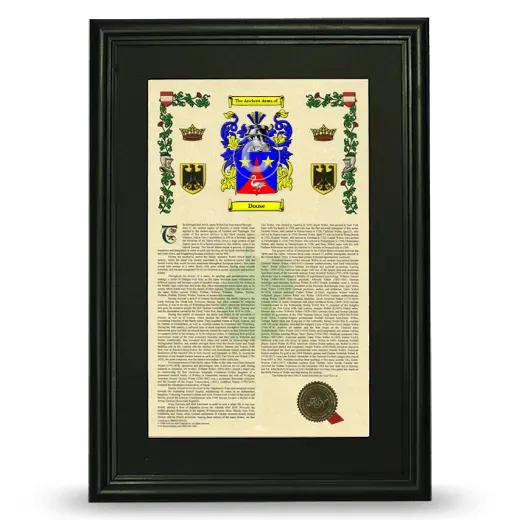 Doose Deluxe Armorial Framed - Black