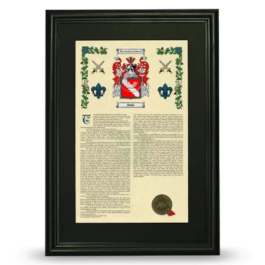 Doris Deluxe Armorial Framed - Black