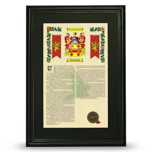 Douthwright Deluxe Armorial Framed - Black