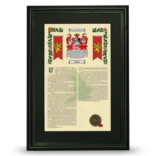 Drupe Deluxe Armorial Framed - Black