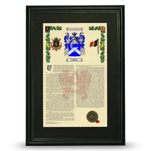 Dulman Deluxe Armorial Framed - Black