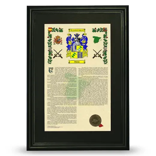 Duran Deluxe Armorial Framed - Black
