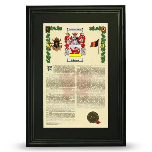 Dykeman Deluxe Armorial Framed - Black