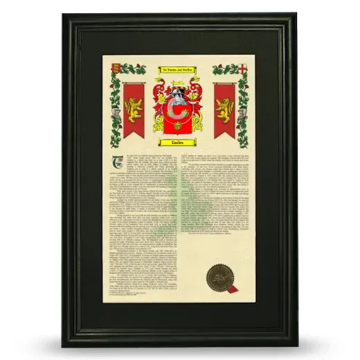 Earles Deluxe Armorial Framed - Black
