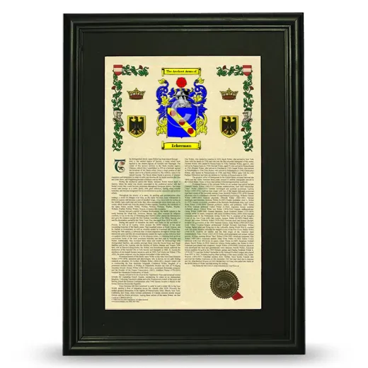 Eckerman Deluxe Armorial Framed - Black