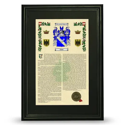 Eisen Deluxe Armorial Framed - Black