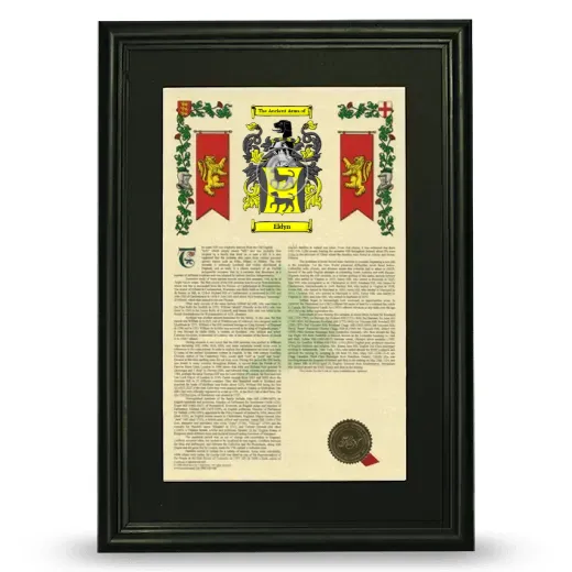 Eldyn Deluxe Armorial Framed - Black