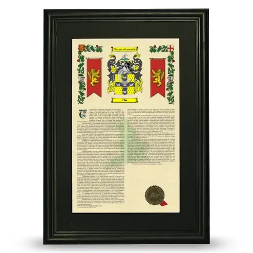 Elia Deluxe Armorial Framed - Black