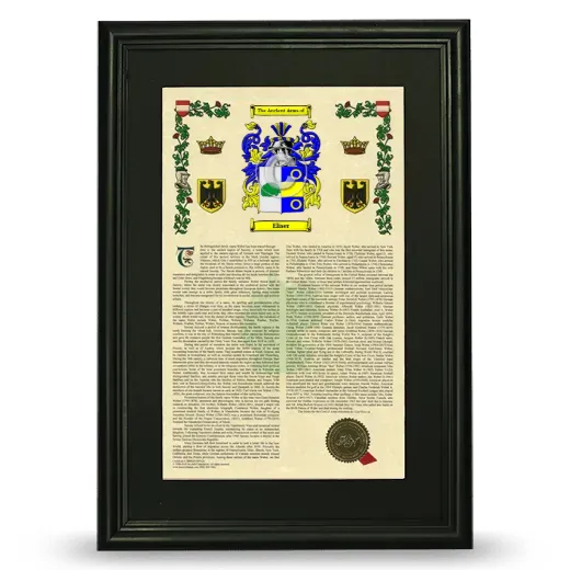 Eliser Deluxe Armorial Framed - Black