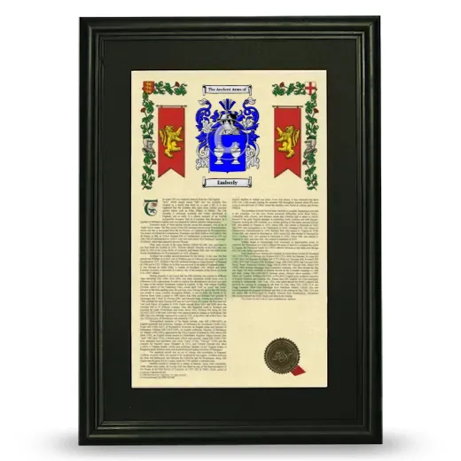 Emberly Deluxe Armorial Framed - Black