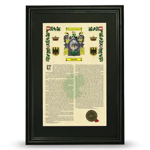 Emerick Deluxe Armorial Framed - Black