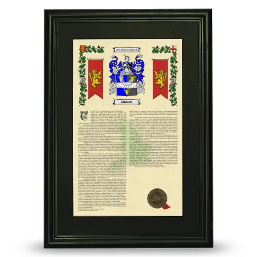 Emmott Deluxe Armorial Framed - Black