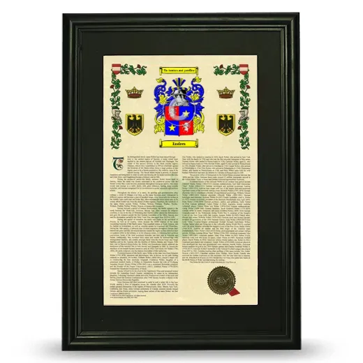 Endres Deluxe Armorial Framed - Black