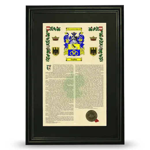 Engling Deluxe Armorial Framed - Black