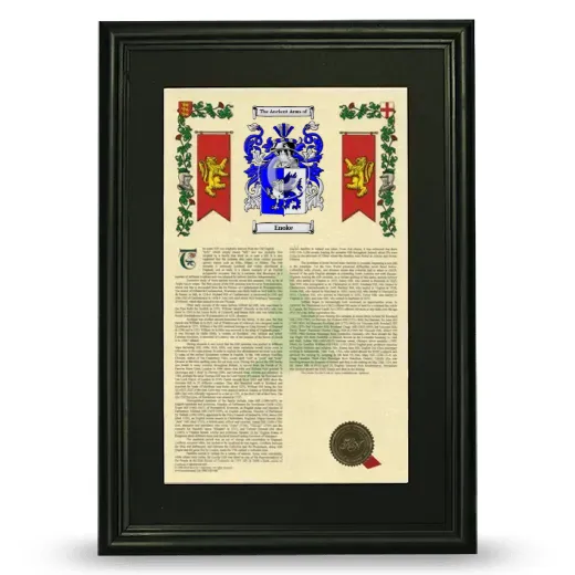 Enoke Deluxe Armorial Framed - Black