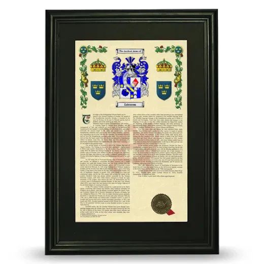 Ericsson Deluxe Armorial Framed - Black