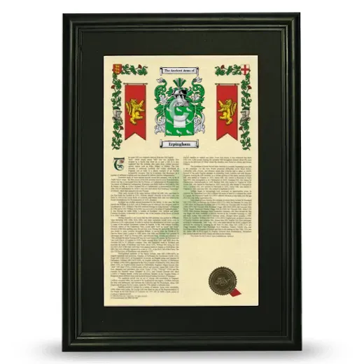 Erpingham Deluxe Armorial Framed - Black
