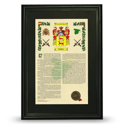Esteban Deluxe Armorial Framed - Black