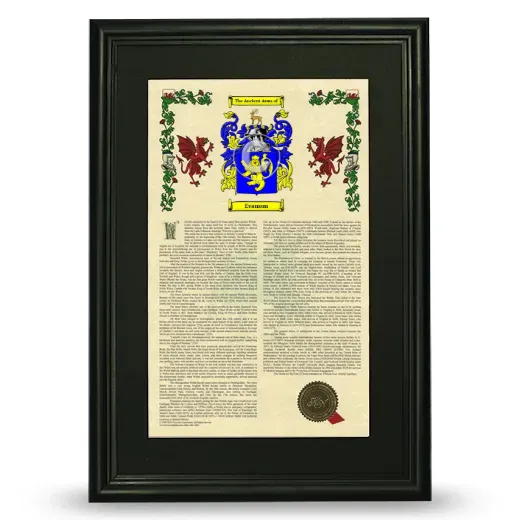 Evanson Deluxe Armorial Framed - Black