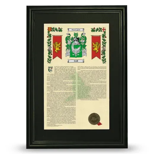 Evell Deluxe Armorial Framed - Black
